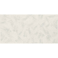 3D WALL CARVE LEAF WHITE MATTE