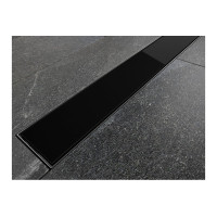 Лінійний душовий трап Virgo Black 70