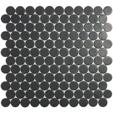 Мозаїка 30,1*31,3 Matt Black Circle 6108C