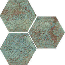 Плитка 25*29 Zinc Green Mix Decor Hexagon