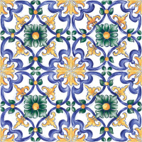 Плитка 20*20 Amuri Decoro Maiolica Tappeto 3 Glossy Rc8J