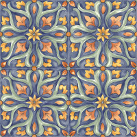 Плитка 20*20 Amuri Decoro Maiolica Tappeto 4 Glossy Rc8K
