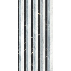Плитка 60*120 Majestic Decori Noblesse Bianco/Blu/Nero Rett 9 Mm