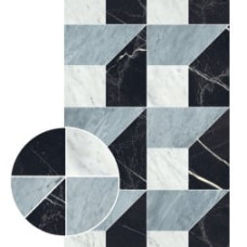 Плитка 60*120 Majestic Decori Piramide Blu/Bianco/Nero Rett 9 Mm