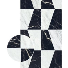 Плитка 60*120 Majestic Decori Visual Bianco/Nero Rett 9 Mm