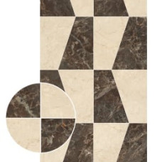 Плитка 60*120 Majestic Decori Visual Crema/Bruno Rett 9 Mm
