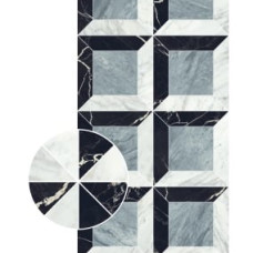 Плитка 60*120 Majestic Decori Prestige Blu/Nero/Bianco Rett 9 Mm