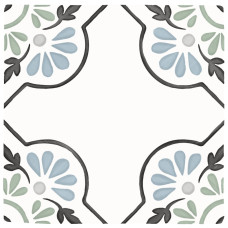 Плитка 12,3*12,3 Tanger Blue Petals