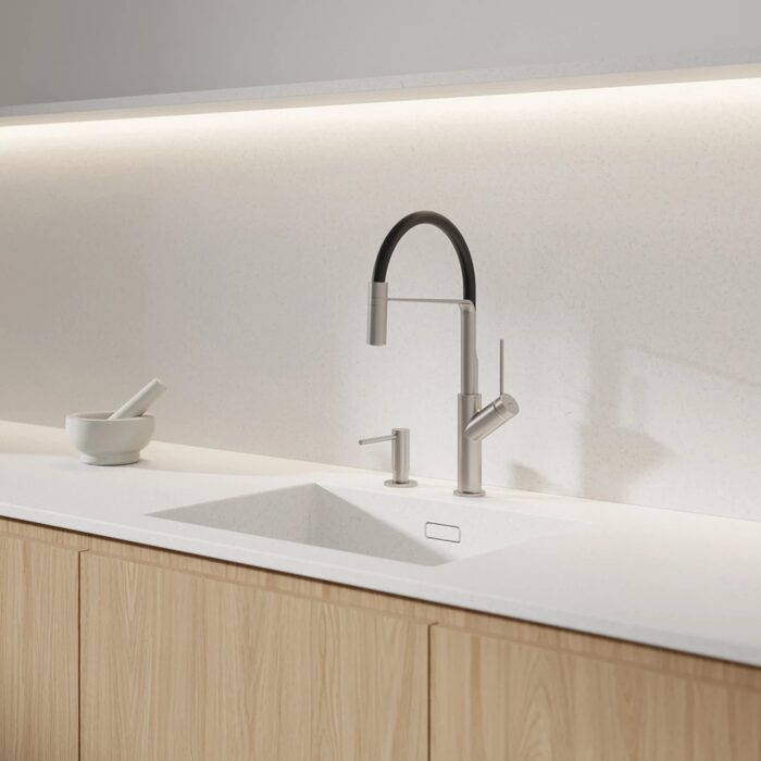 дозатор рідкого мила Omnires Modern Project brushed nickel (MP60723NI)