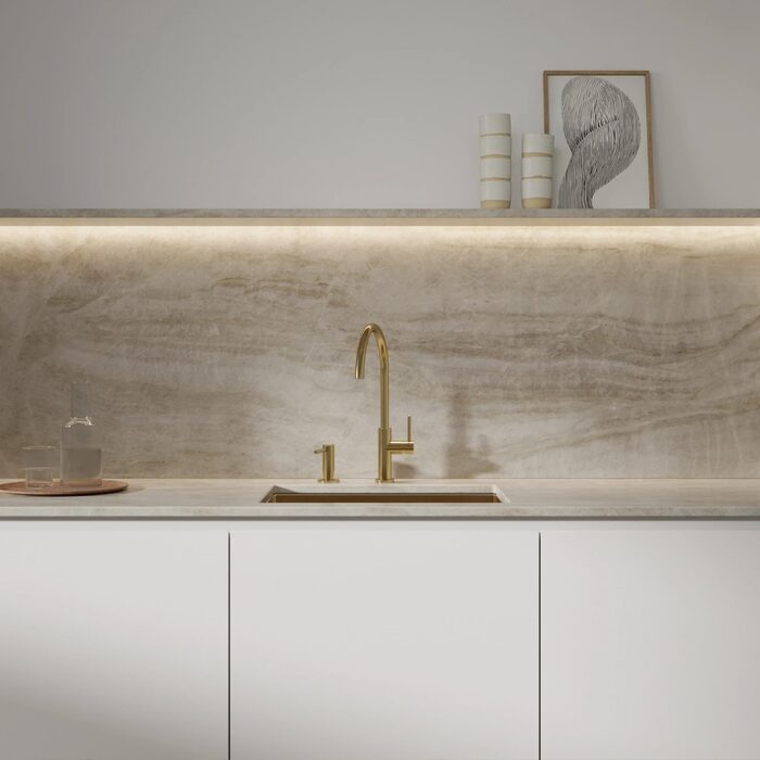 дозатор рідкого мила Omnires Modern Project brushed gold (MP60723GLB)