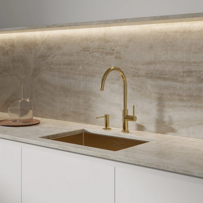 дозатор рідкого мила Omnires Modern Project brushed gold (MP60723GLB)
