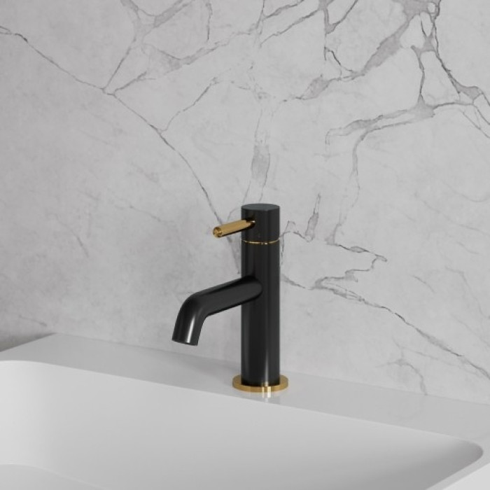 змішувач для умивальника Omnires Y black /gold (Y1210NBLGL)