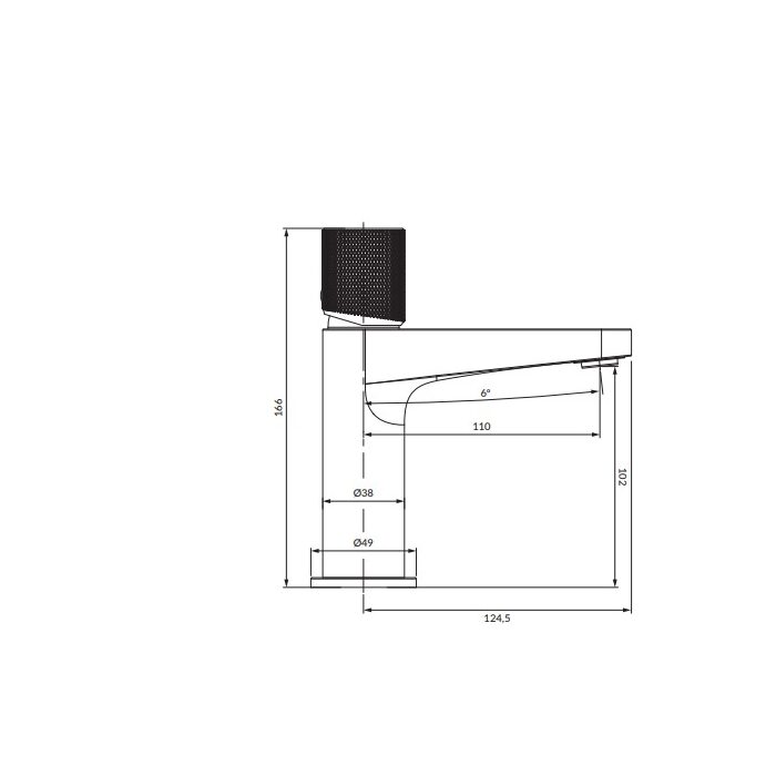 змішувач для умивальника Omnires Contour anthracite (CT8010AT)