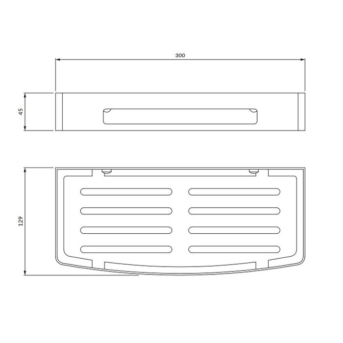 поличка Omnires Uni graphite (UN10331GR)