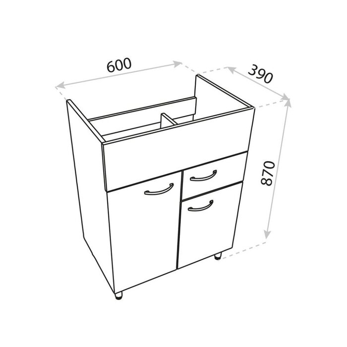 тумбочка підлогова Lavita Basic Barato 60, white (5900378314455)