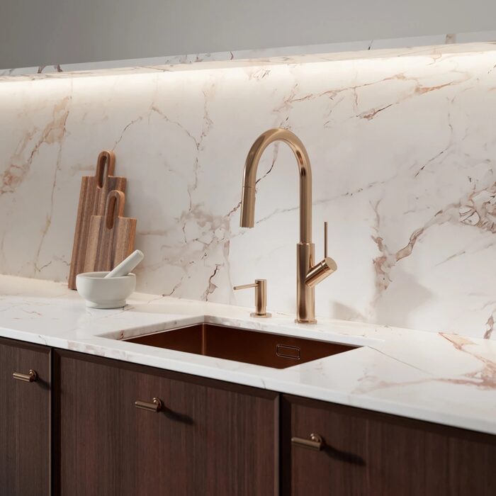 дозатор рідкого мила Omnires Modern Project brushed copper (MP60723CPB)