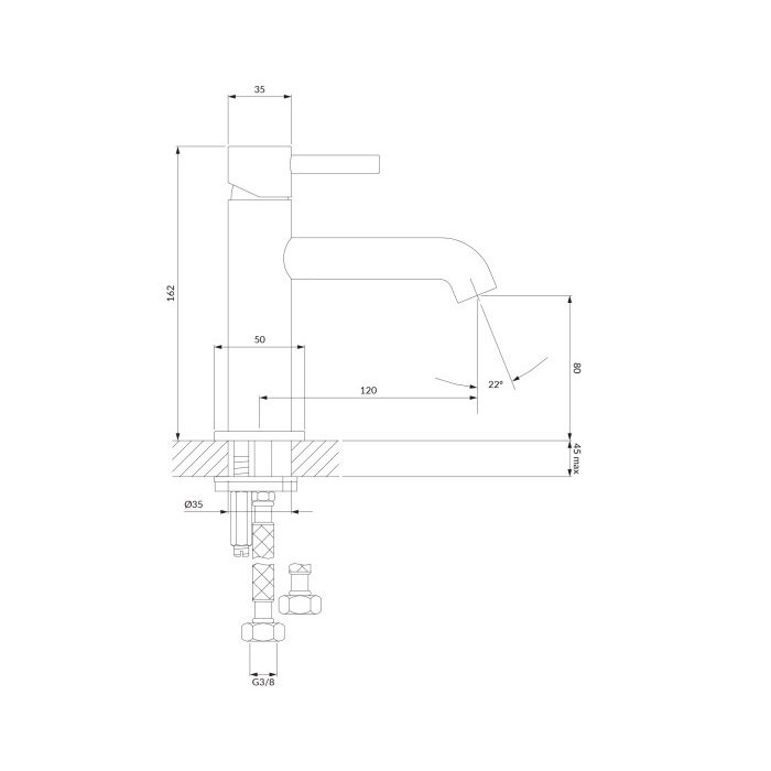 змішувач для умивальника Omnires Y graphite (Y1210NGR)
