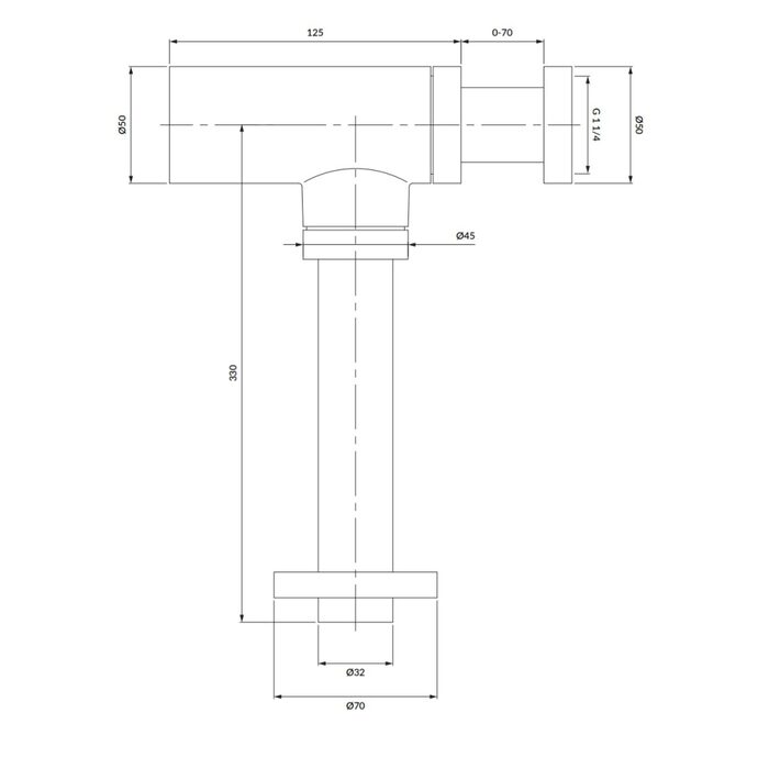 сифон для умивальника Omnires пляшковий, brushed nickel (A186NI)