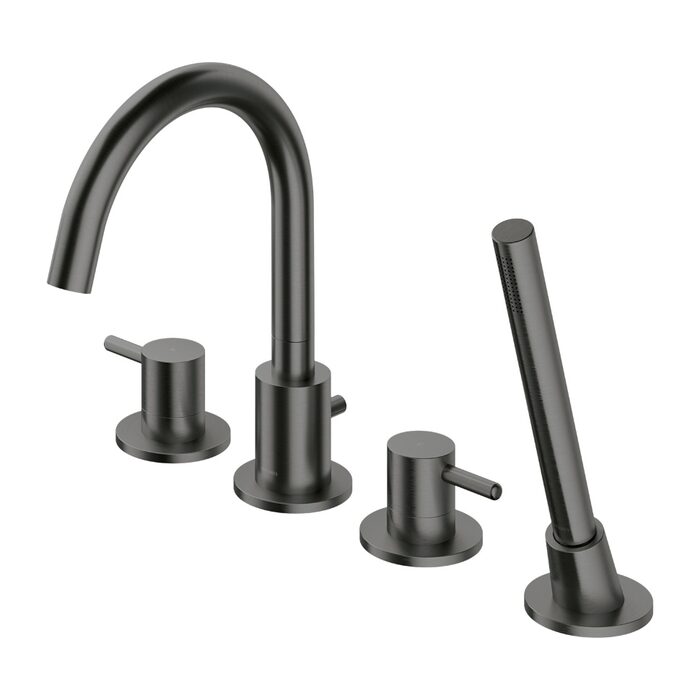 змішувач для ванни Omnires Y на 4 отвори graphite (Y1232GR)