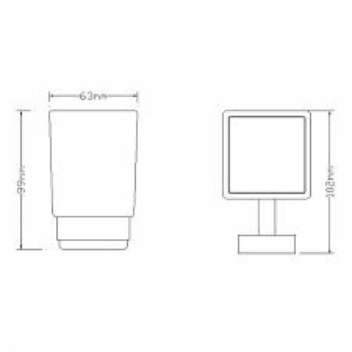 стакан з тримачем Omnires Lift chrome (8158CR)