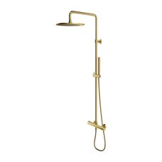 душова система з термостатом Omnires Y brushed brass (Y1244SUBSB)