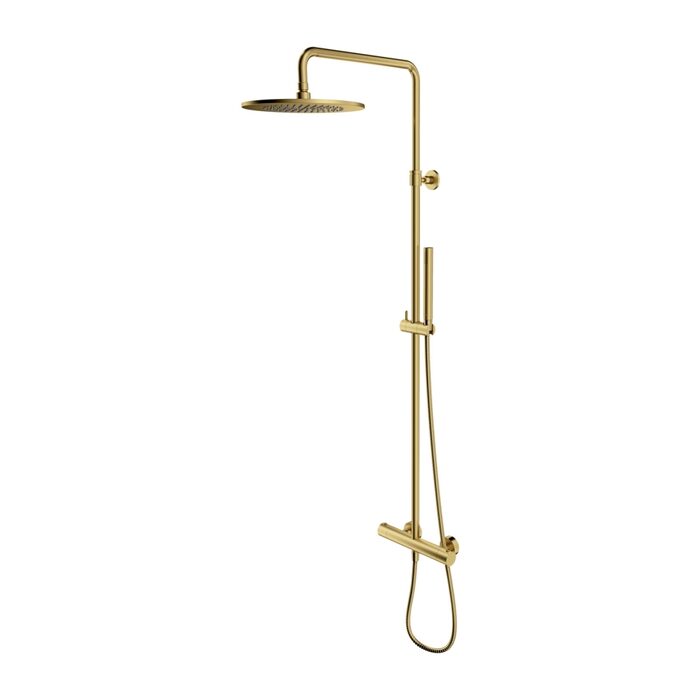 душова система з термостатом Omnires Y brushed brass (Y1244SUBSB)