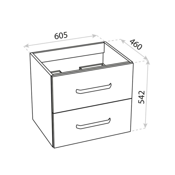 тумбочка підвісна Lavita Montana 60, wood black (5900378324423)