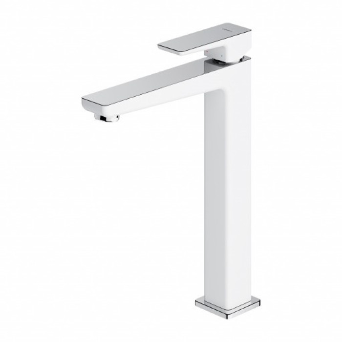 змішувач для умивальника Omnires Parma chrome /white, високий (PM7412CRB)