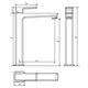 змішувач для умивальника Omnires Parma chrome /white, високий (PM7412CRB)