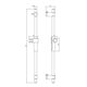 душова штанга Omnires chrome 91 cm (DR11CR)