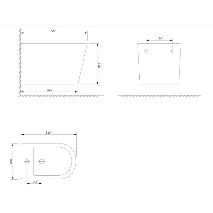 біде Omnires Tampa підвісне white (TAMPABIBP)