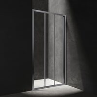 душові двері Omnires Bronx 110х185см безпечне скло, хром (S20A3110CRTR)