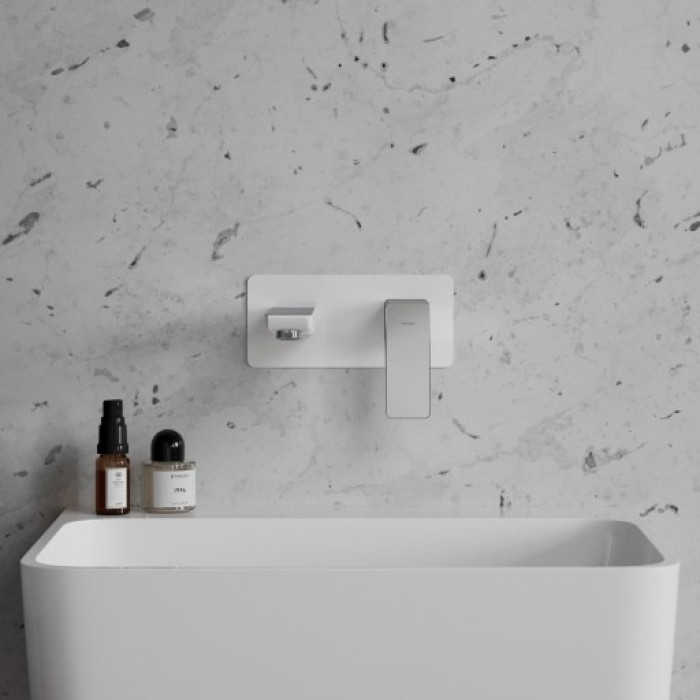 змішувач для умивальника Omnires Parma chrome /white(PM7415CRB)