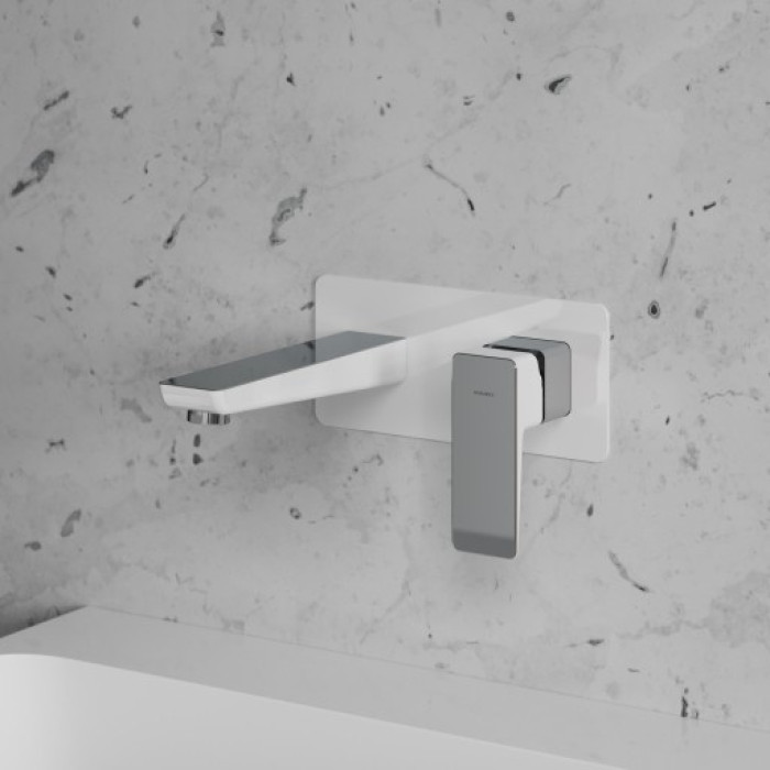 змішувач для умивальника Omnires Parma chrome /white(PM7415CRB)
