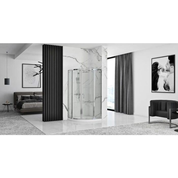 душова кабіна Rea Look 90x90x190 безпечне скло, прозоре, хром (REA-K7905)