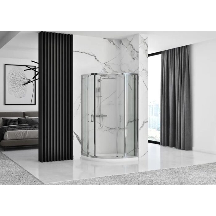 душова кабіна Rea Look 90x90x190 безпечне скло, прозоре, хром (REA-K7905)