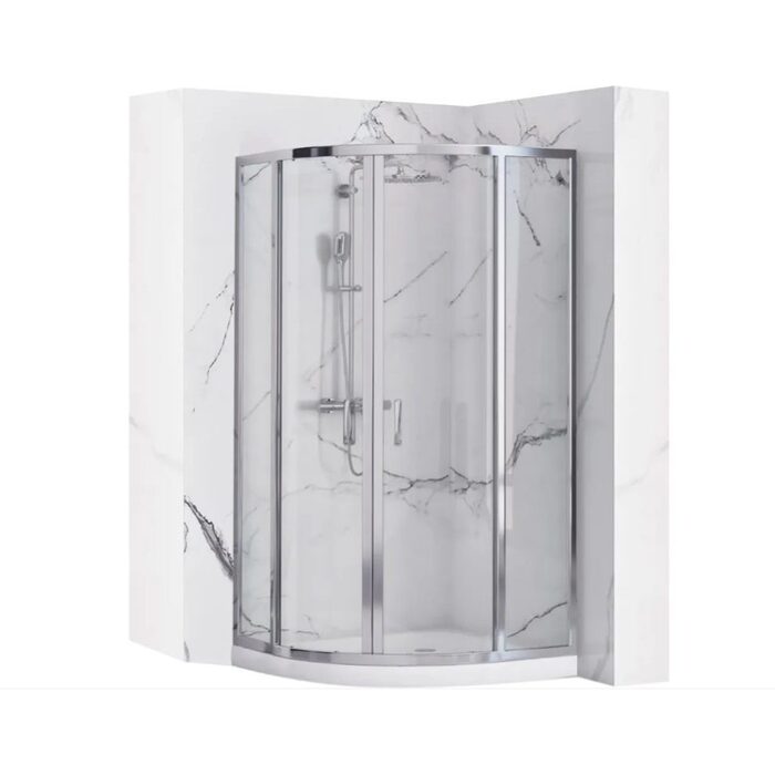 душова кабіна Rea Look 90x90x190 безпечне скло, прозоре, хром (REA-K7905)