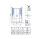 душова кабіна Rea Look 90x90x190 безпечне скло, прозоре, хром (REA-K7905)