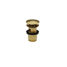 донний клапан Lavita Orion click-clack з переливом, brushed gold (5900378346104)
