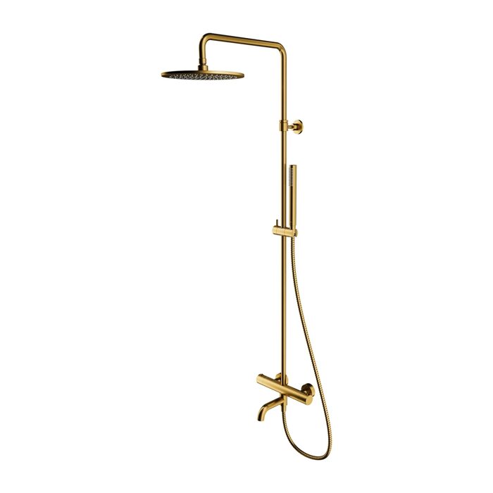 душова система Omnires Y з термостатом, brushed gold (Y1234GLB)
