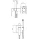 гігієнічний набір Omnires Parma brushed nickel (SYSPMBI2NI)