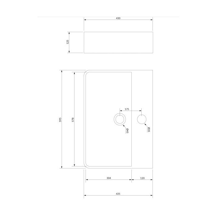 умивальник Omnires Garland 60x43 white (GARLAND600BP)