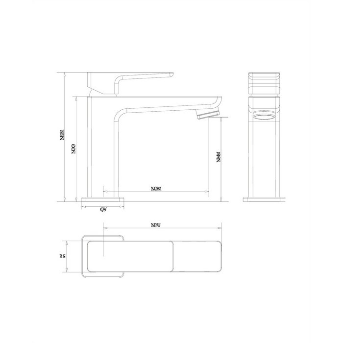 змішувач для умивальника Omnires Parma white (PM7410CRB)
