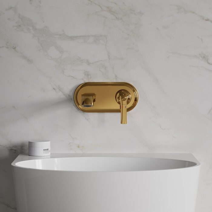 змішувач для умивальника прихованого монтажу Omnires Armance gold (AM5215GL)