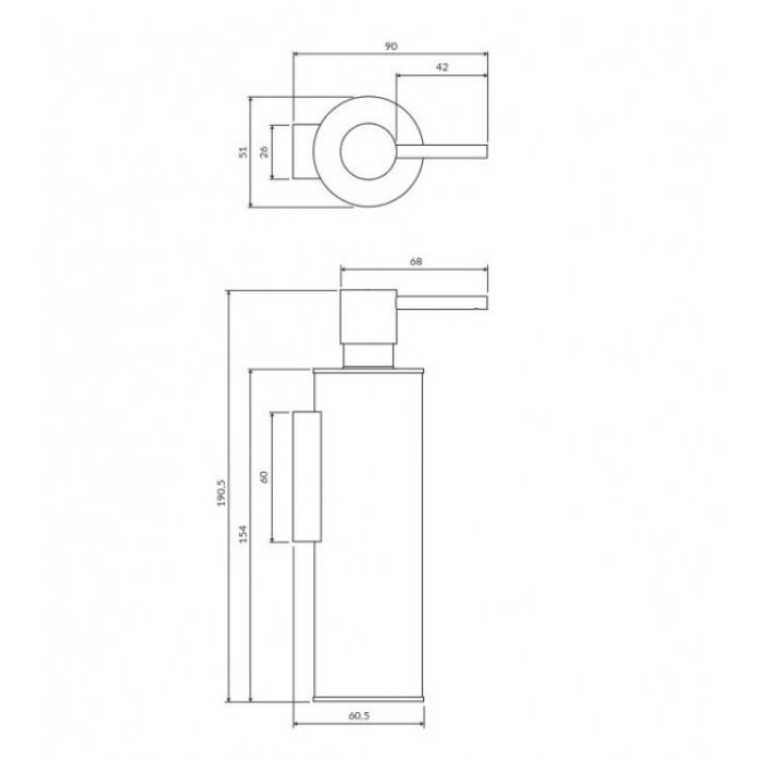 дозатор рідкого мила Omnires Modern Project anthracite (MP60721AT)