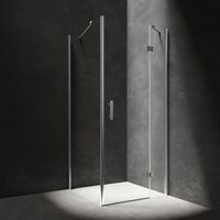 душова кабіна Omnires Manhattan 120х80см безпечне скло, хром (MH1280CRTR)