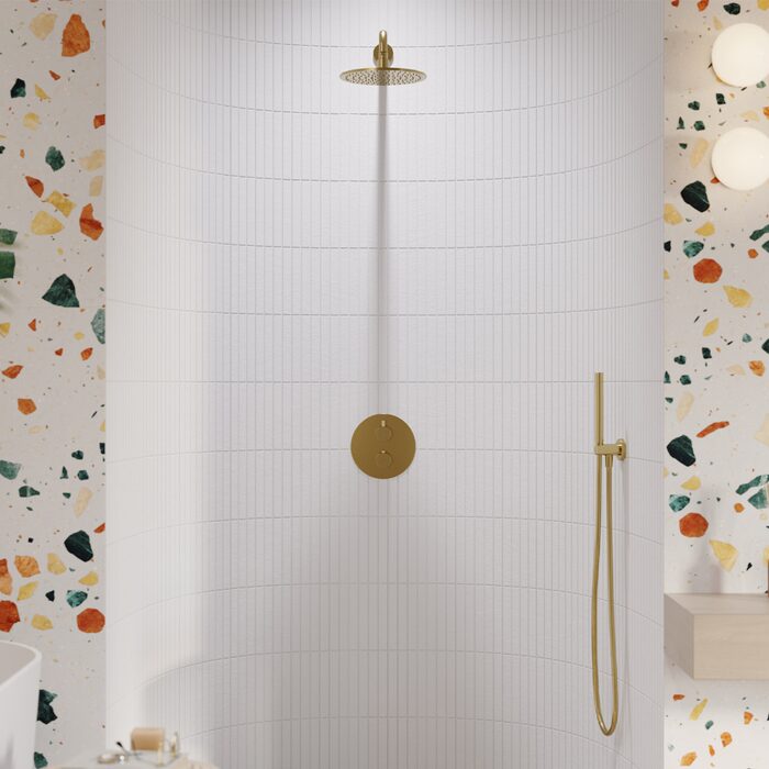 верхній душ Omnires Y 25x25 brushed gold (WGSET1GLB)