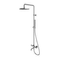 душова система Omnires Y з термостатом, brushed nickel (Y1234NI)