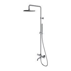 душова система Omnires Y з термостатом, brushed nickel (Y1234NI)