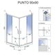 душова кабіна Rea Punto 90x90 black безпечне скло, прозоре (REA-K4801)